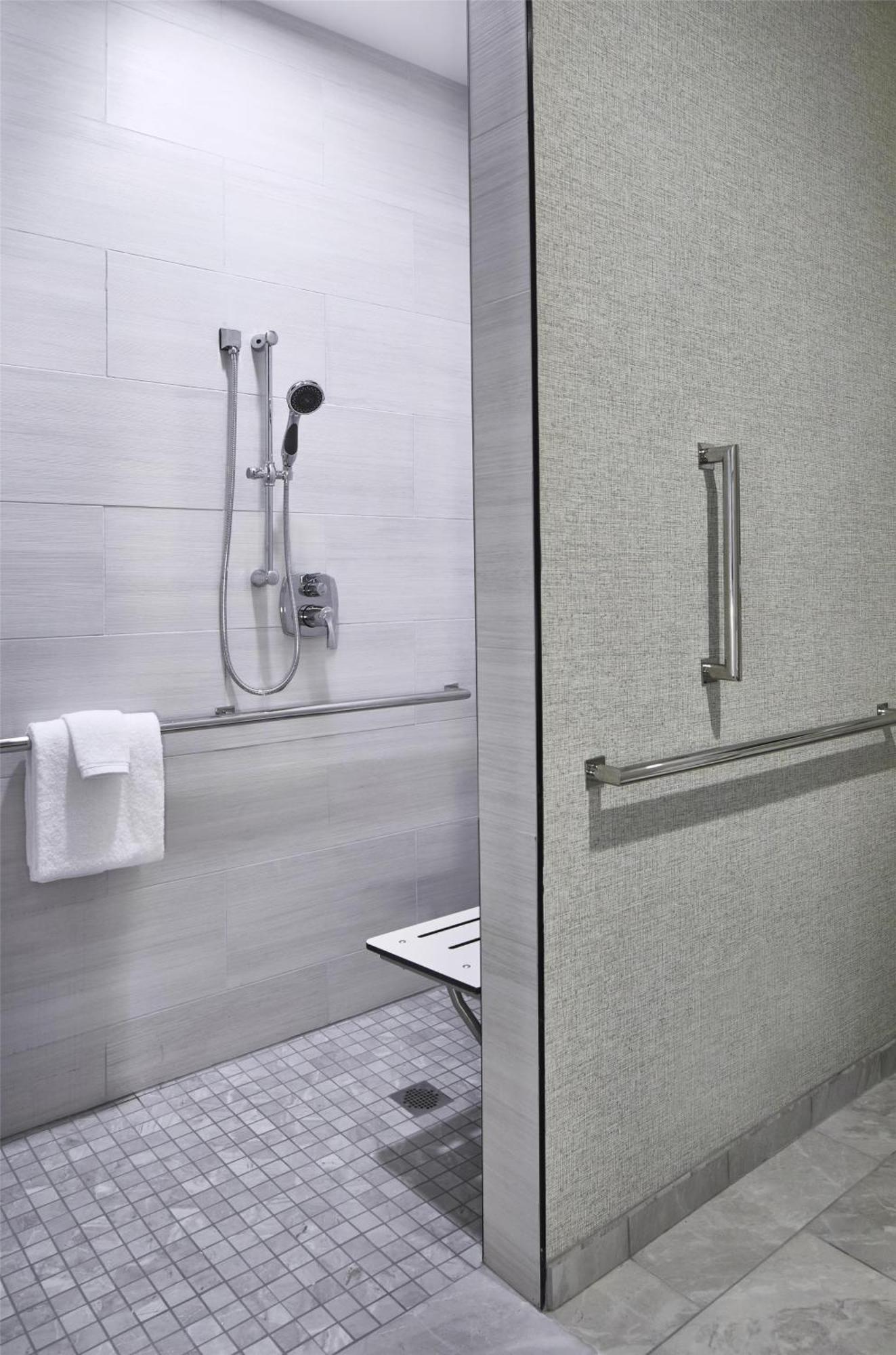 King Suite Gulf View Roll Shower Hearing Mobility Access
